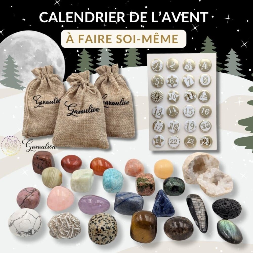 Calendrier de l'avent lithothérapie DIY