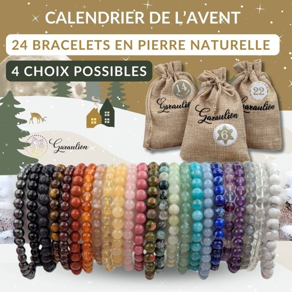 calendrier de l'avent bracelet pierre