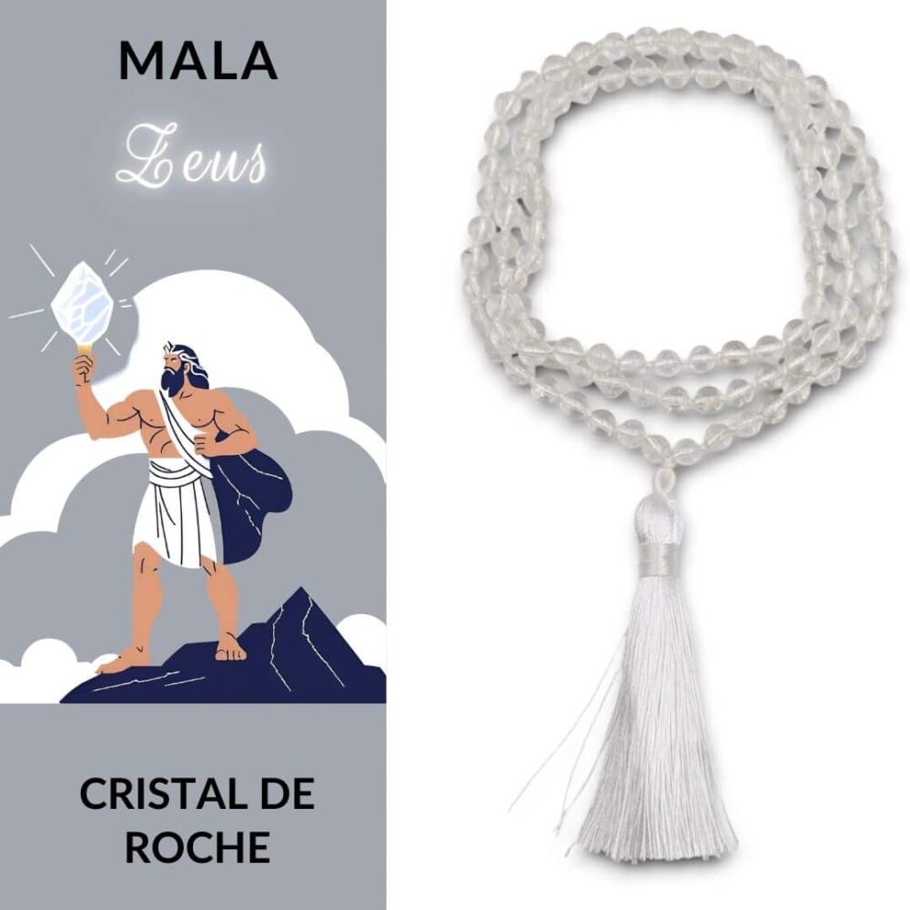 Mala en Cristal de Roche – Zeus
