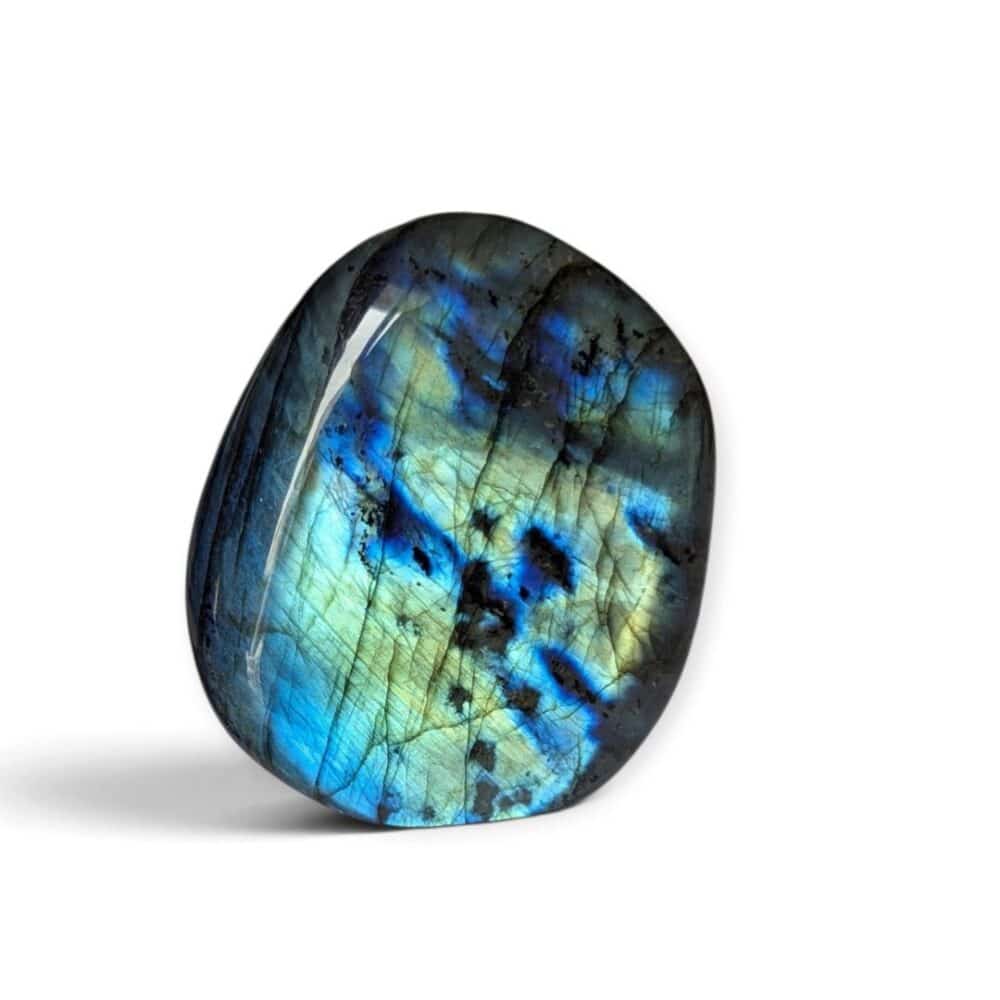 labradorite reflets bleus et verts 464g