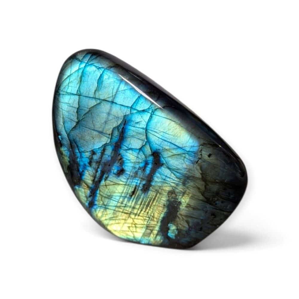 labradorite reflets bleus et jaunes 546g