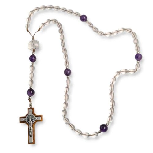 Chapelet Cristal de Roche - Améthyste