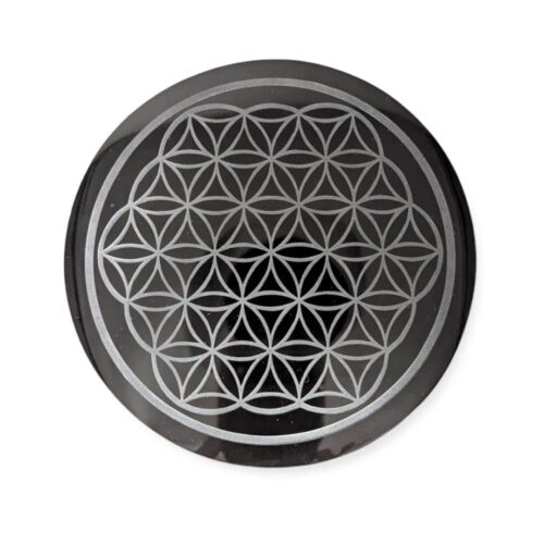 Plaque Obsidienne noire 15cm