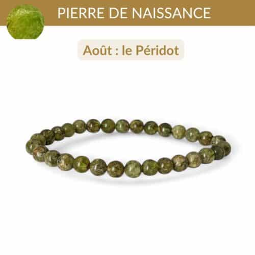 Bracelet pierre de naissance Août