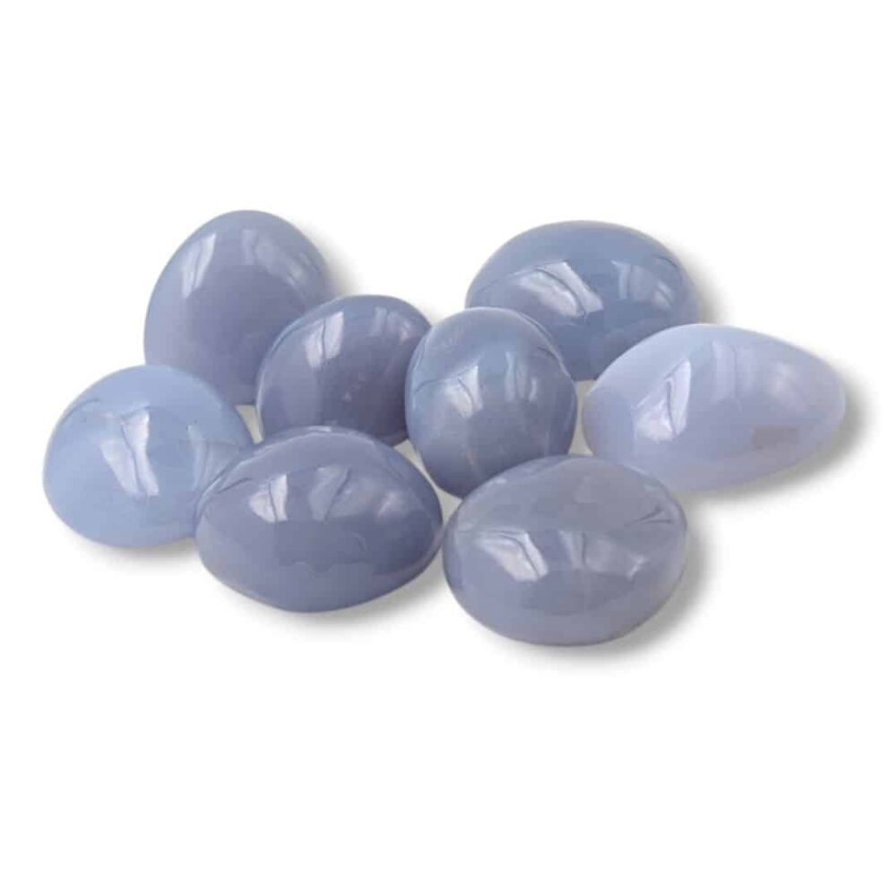 Galet Calcédoine bleue