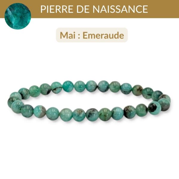 bracelet pierre de naissance mai