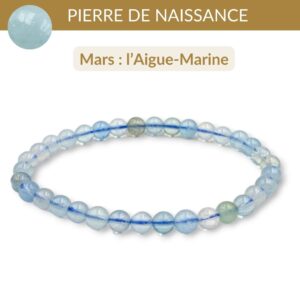 bracelet pierre de naissance mars