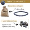 bracelet et pierre de naissance septembre