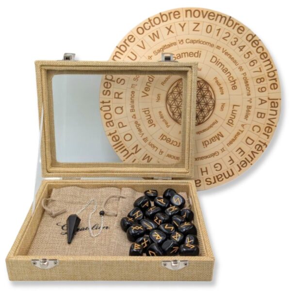 coffret runes et pendule onyx