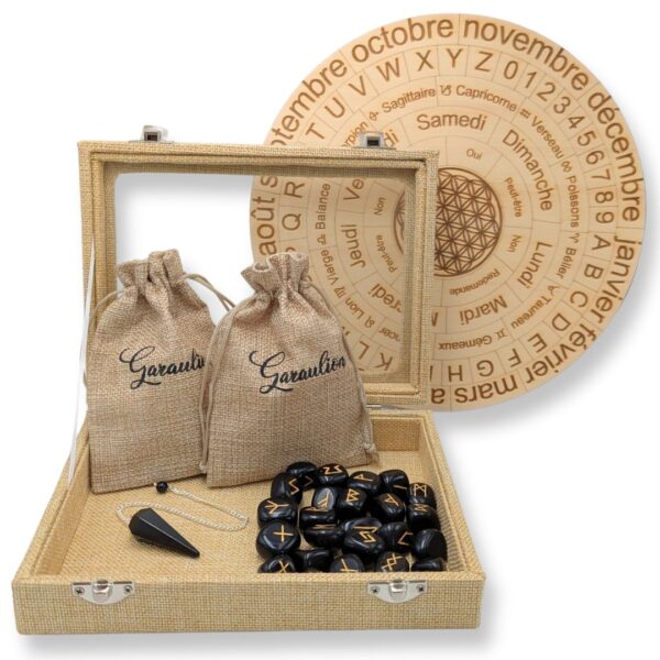 coffret runes et pendule onyx