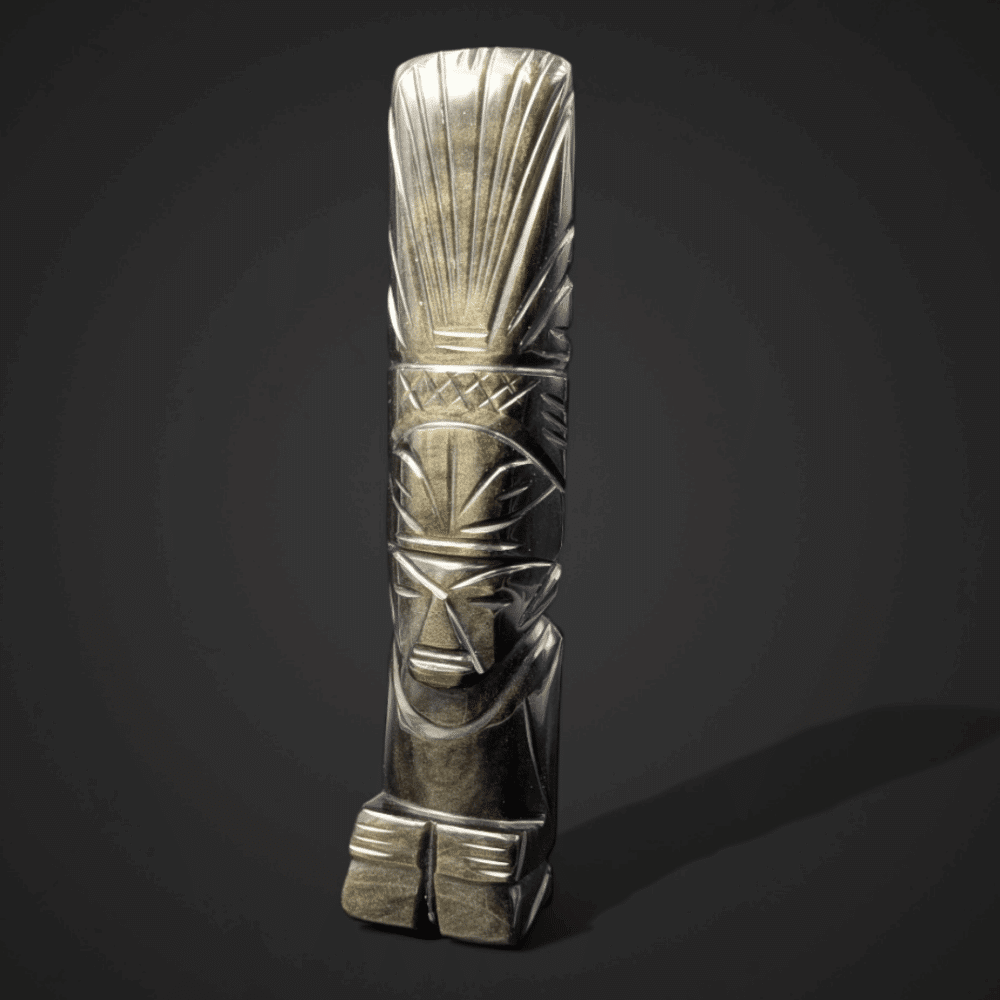 aztèque obsidienne dorée