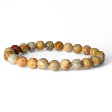 Bracelet En Perles D'Agate Crazy Lace - Fait Main, Taille Sur Mesure