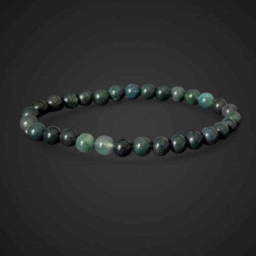 bracelet agate mousse 6mm