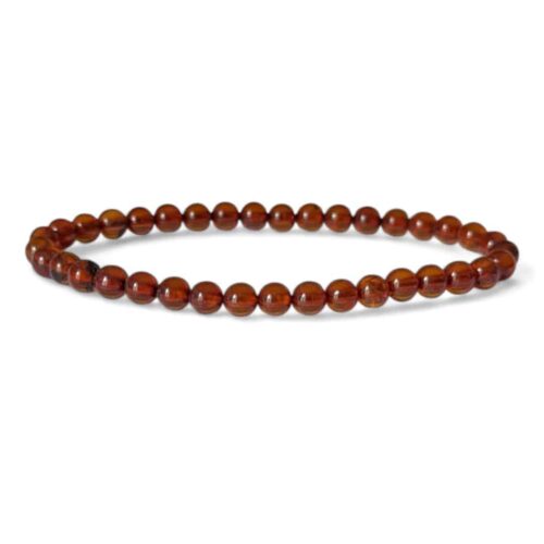 bracelet ambre cognac 5mm