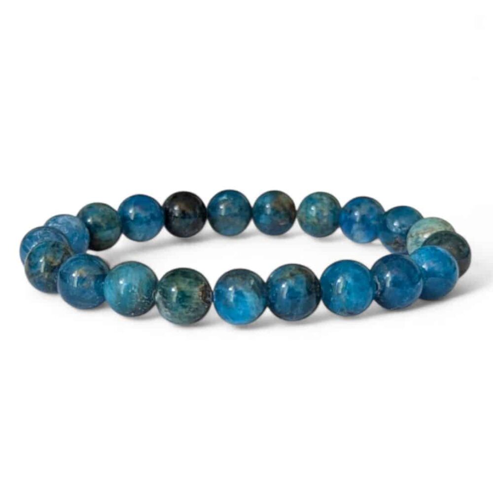 bracelet apatite bleue 10mm