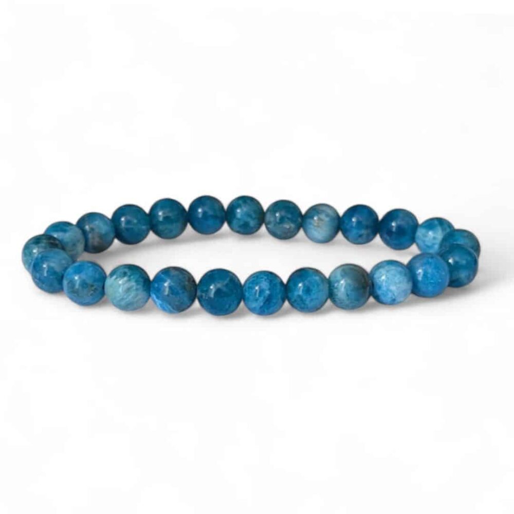 bracelet apatite bleue 8mm