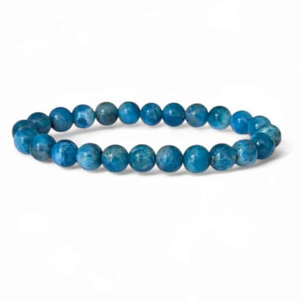 bracelet apatite bleue 8mm