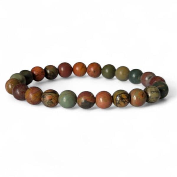bracelet jaspe polychrome 8mm