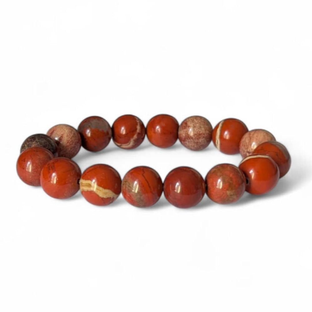 bracelet jaspe rouge 12mm
