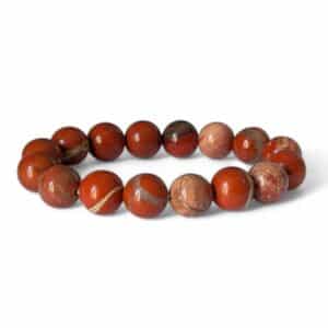 bracelet jaspe rouge 12mm
