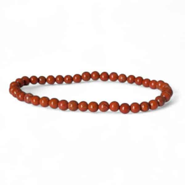 bracelet jaspe rouge 4mm