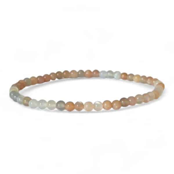 bracelet pierre de lune multicolore 4mm
