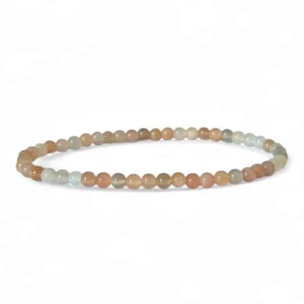 bracelet pierre de lune multicolore 4mm
