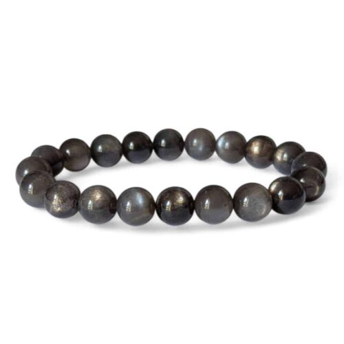 bracelet pierre de lune noire 10mm