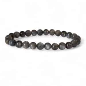 bracelet pierre de lune noire 7mm