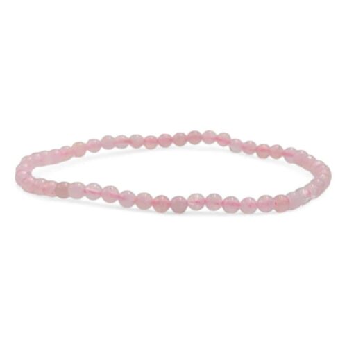 bracelet quartz rose 4 mm