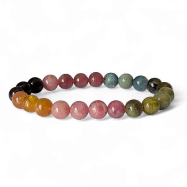 bracelet tourmaline multicolore 8mm