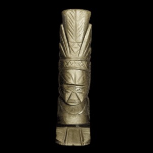 Guerrier Aztèque Obsidienne Dorée