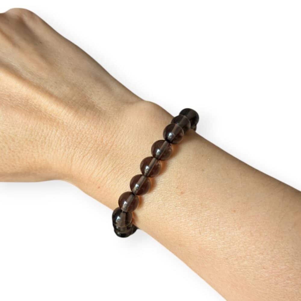 bracelet obsidienne larme d'apache 8mm