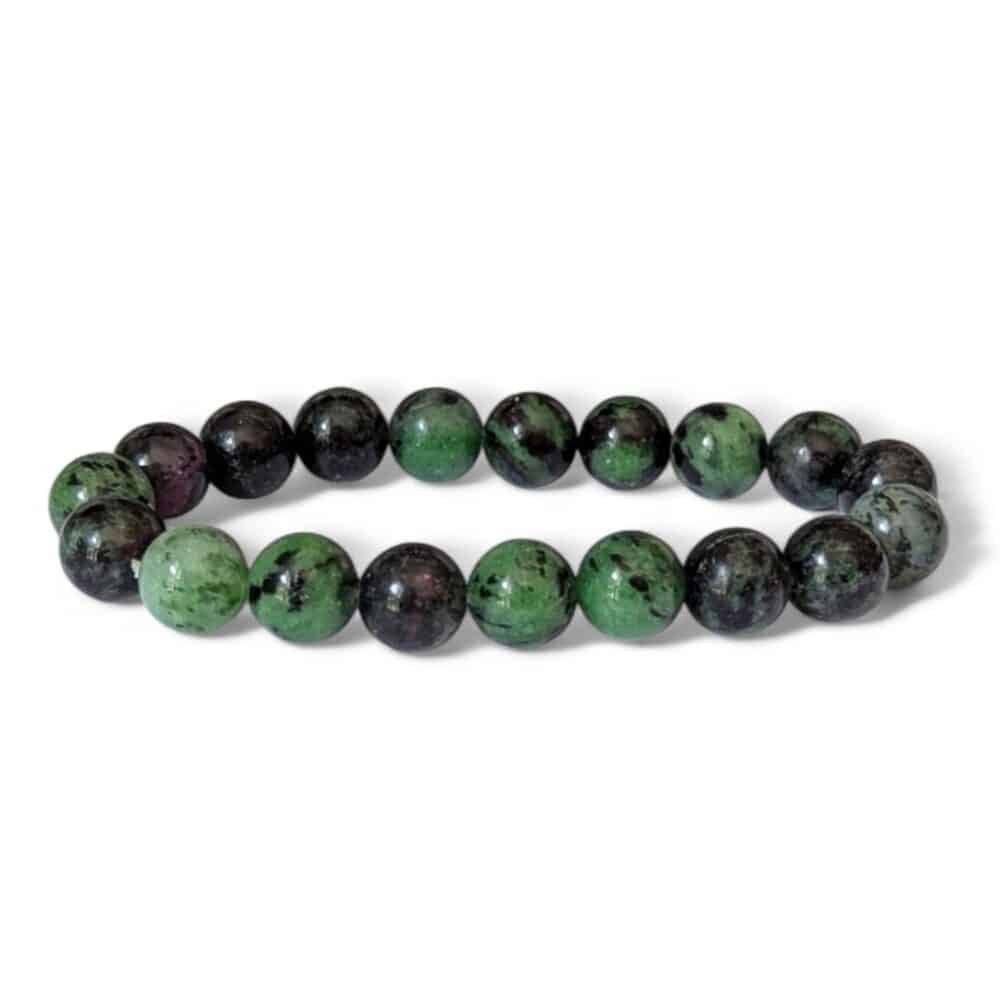 bracelet rubis zoisite 10 mm