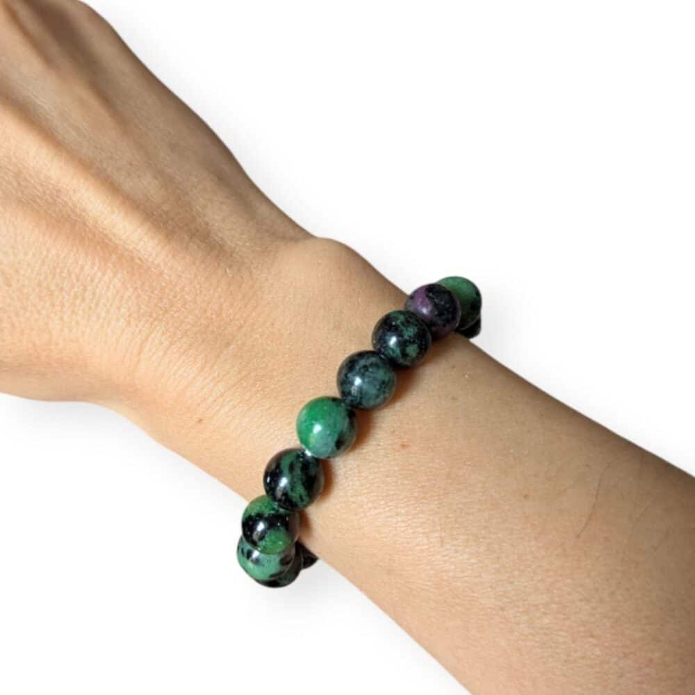 bracelet rubis zoisite 10 mm