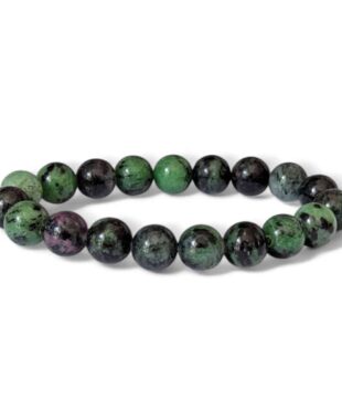 bracelet rubis zoisite 10 mm