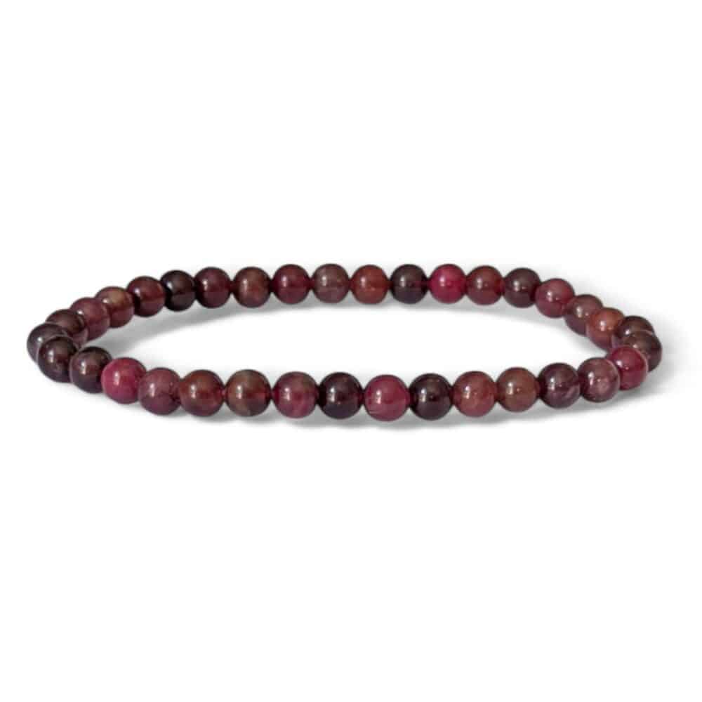 bracelet spinelle rouge 5mm