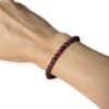 bracelet spinelle rouge 5mm
