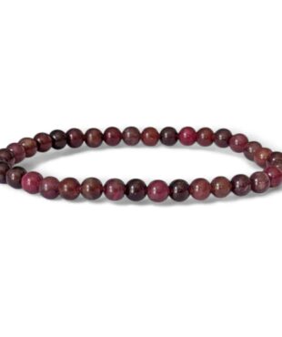 bracelet spinelle rouge 5mm