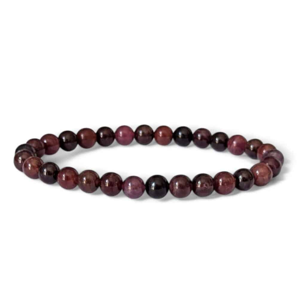 bracelet spinelle rouge 6m