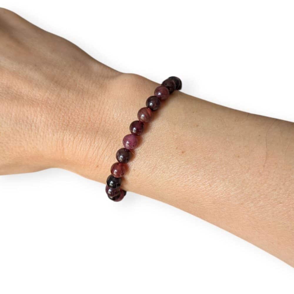 bracelet spinelle rouge 6m