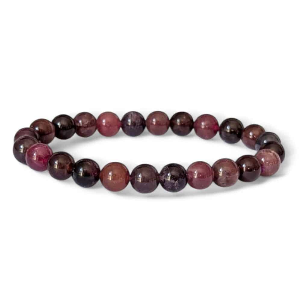 bracelet spinelle rouge 8mm