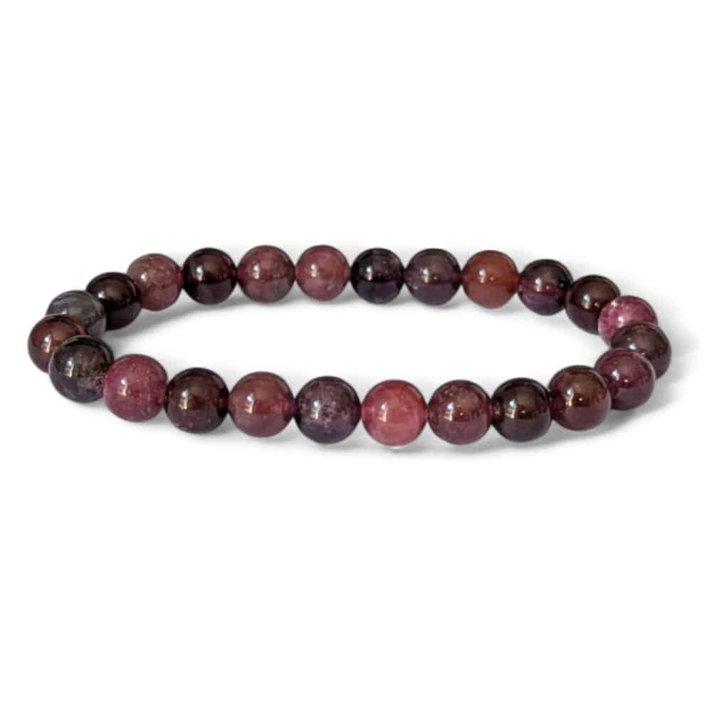 bracelet spinelle rouge 8mm