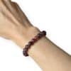 bracelet spinelle rouge 8mm