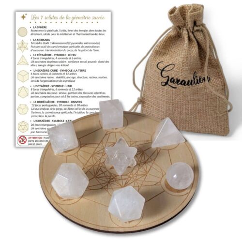 7 solides cristal de roche