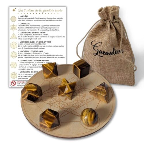 7 solides oeil de tigre