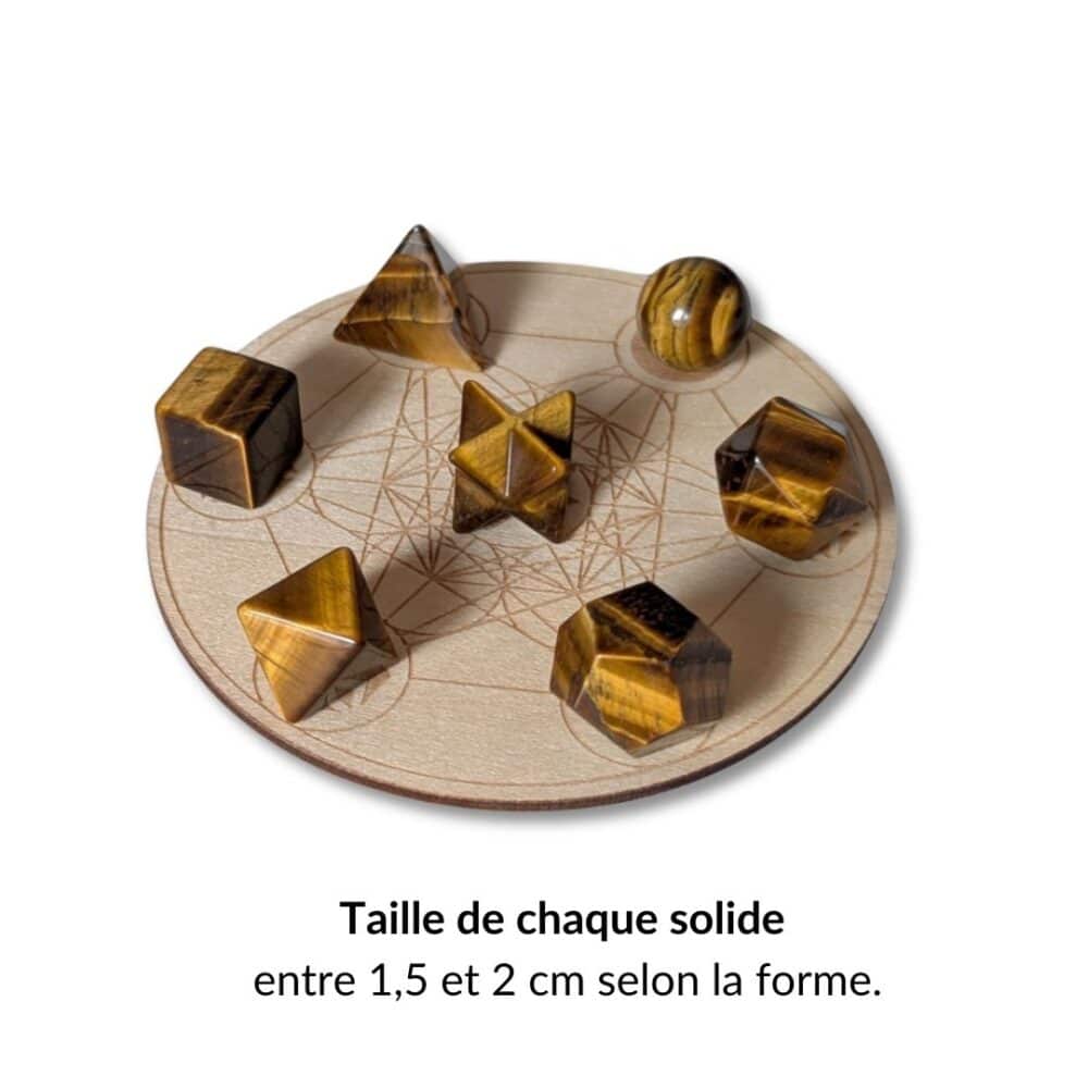 7 solides oeil de tigre