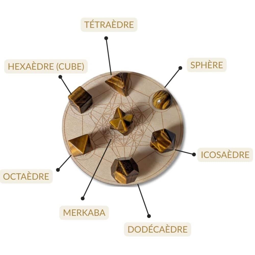 7 solides oeil de tigre