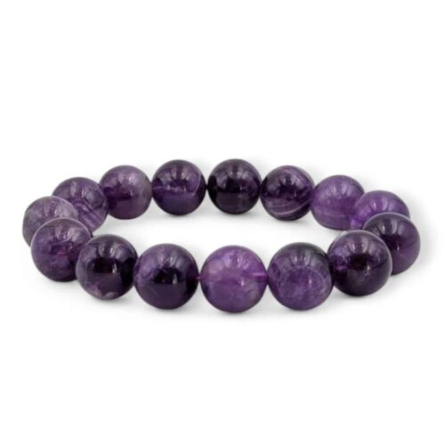 Bracelet Améthyste rubanée 14mm
