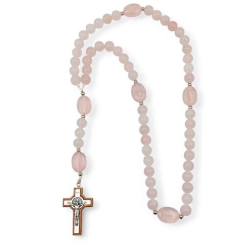 chapelet quartz rose